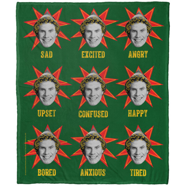 The Northwest Group Elf 50" x 60" Holiday Silk Touch Throw Blanket