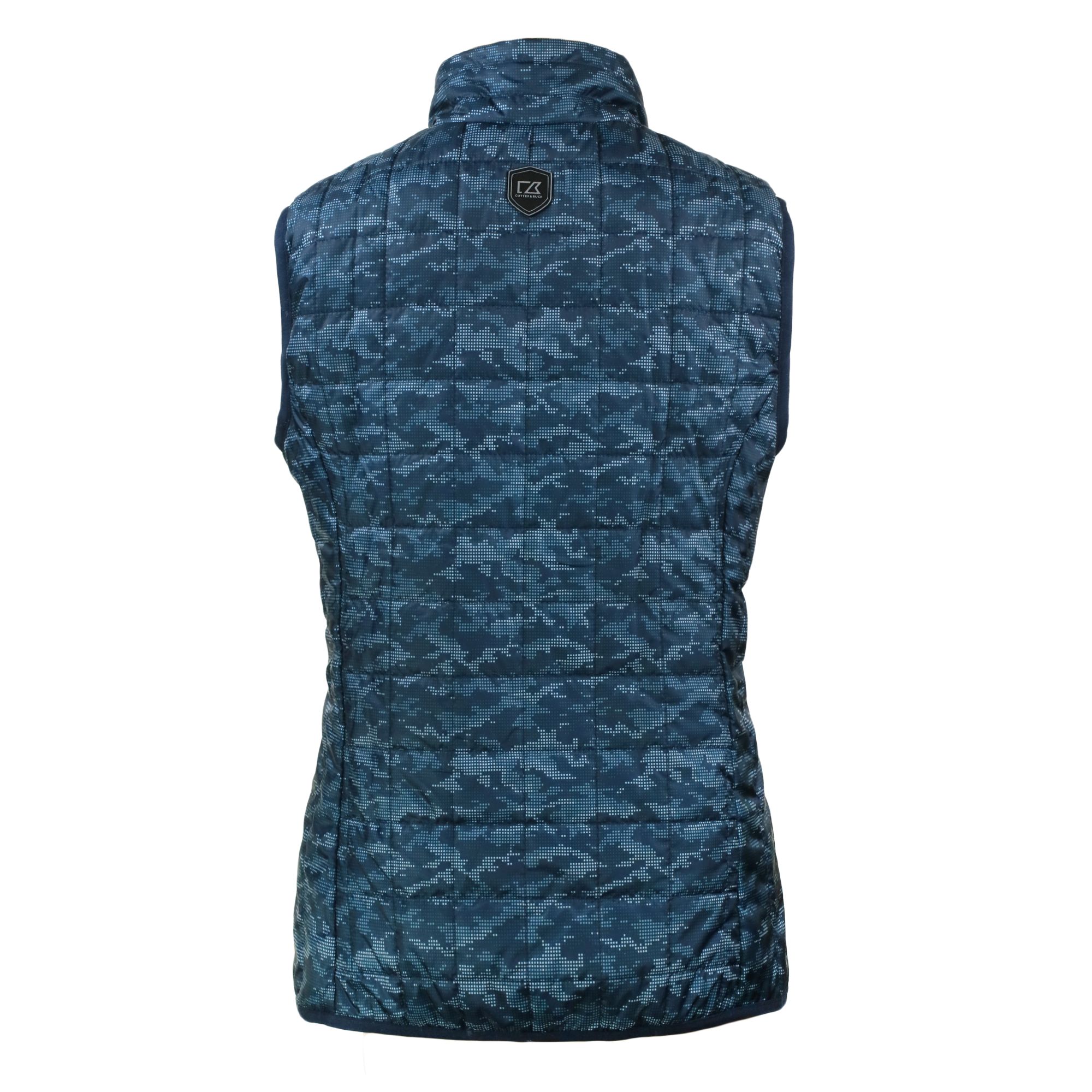 Women's Cutter & Buck Navy Las Vegas Aviators Rainier PrimaLoft Eco Insulated Printed Full-Zip Puffer Vest - Image 7