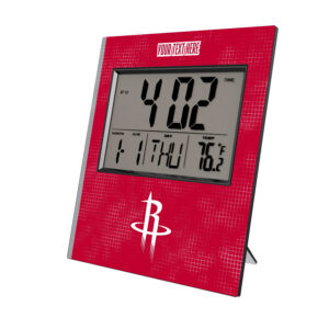 Keyscaper Houston Rockets Cross Hatch Personalized Digital Desk Clock
