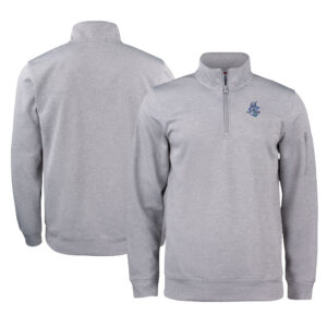 Unisex Cutter & Buck Gray Hartford Yard Goats Clique Lift Eco Performance Half-Zip Pullover Top