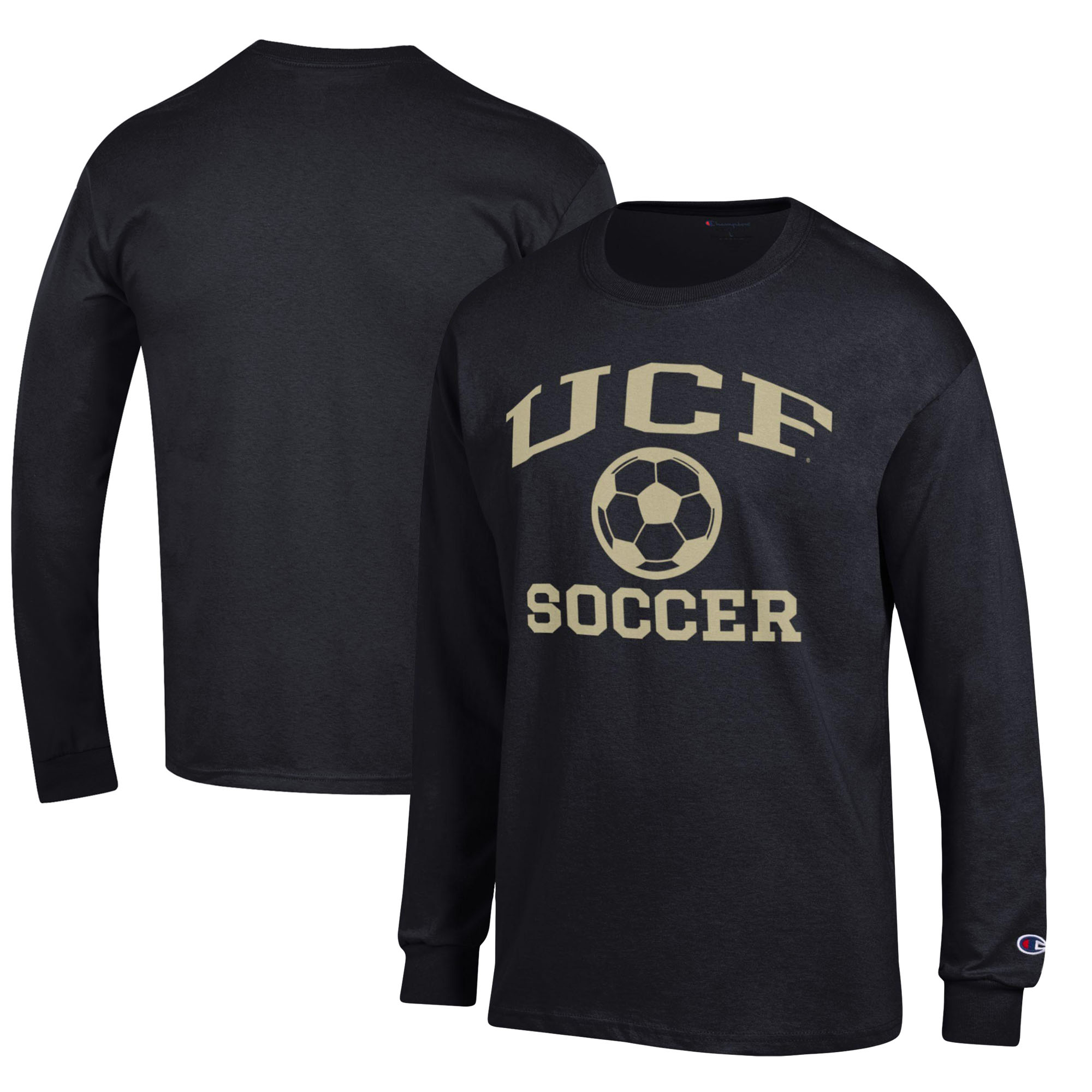 Men's Champion Black UCF Knights Soccer Icon Long Sleeve T-Shirt