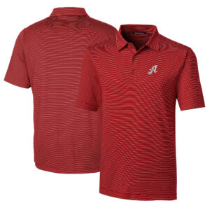 Men's Cutter & Buck  Red Reno Aces Big & Tall Forge Pencil Stripe Stretch Polo