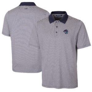 Men's Cutter & Buck  Navy Binghamton Rumble Ponies Big & Tall Forge Tonal Stripe Stretch Polo