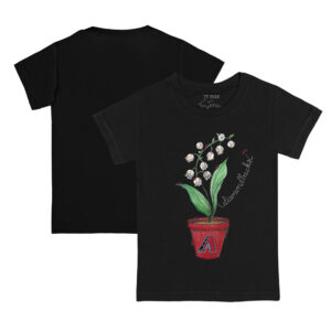 Infant Tiny Turnip Black Arizona Diamondbacks Lilies & Ladybugs T-Shirt