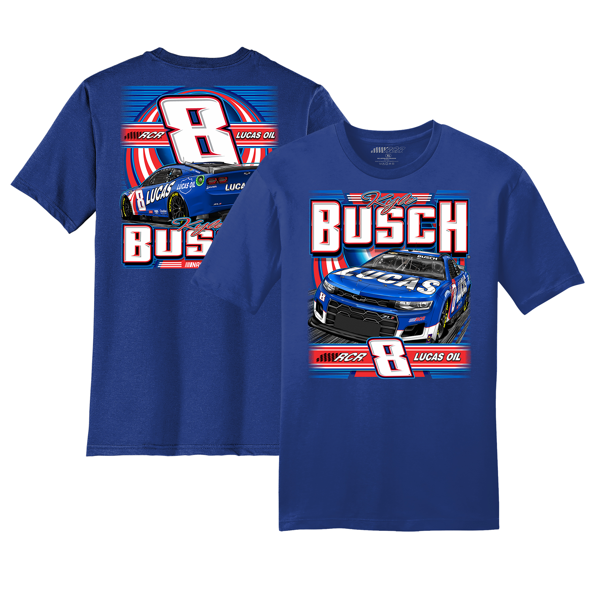 Men's Richard Childress Racing Team Collection Royal Kyle Busch Car T-Shirt - Image 5