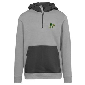 Men's Levelwear Gray Athletics Chicane Insignia Quarter-Zip Hoodie