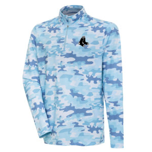 Men's Antigua  White Boston Red Sox Discord Quarter-Zip Sweatshirt