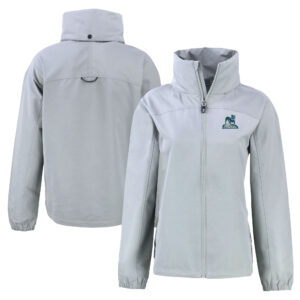 Women's Cutter & Buck  Gray Citadel Bulldogs Vault Charter Eco Recycled Full-Zip Jacket