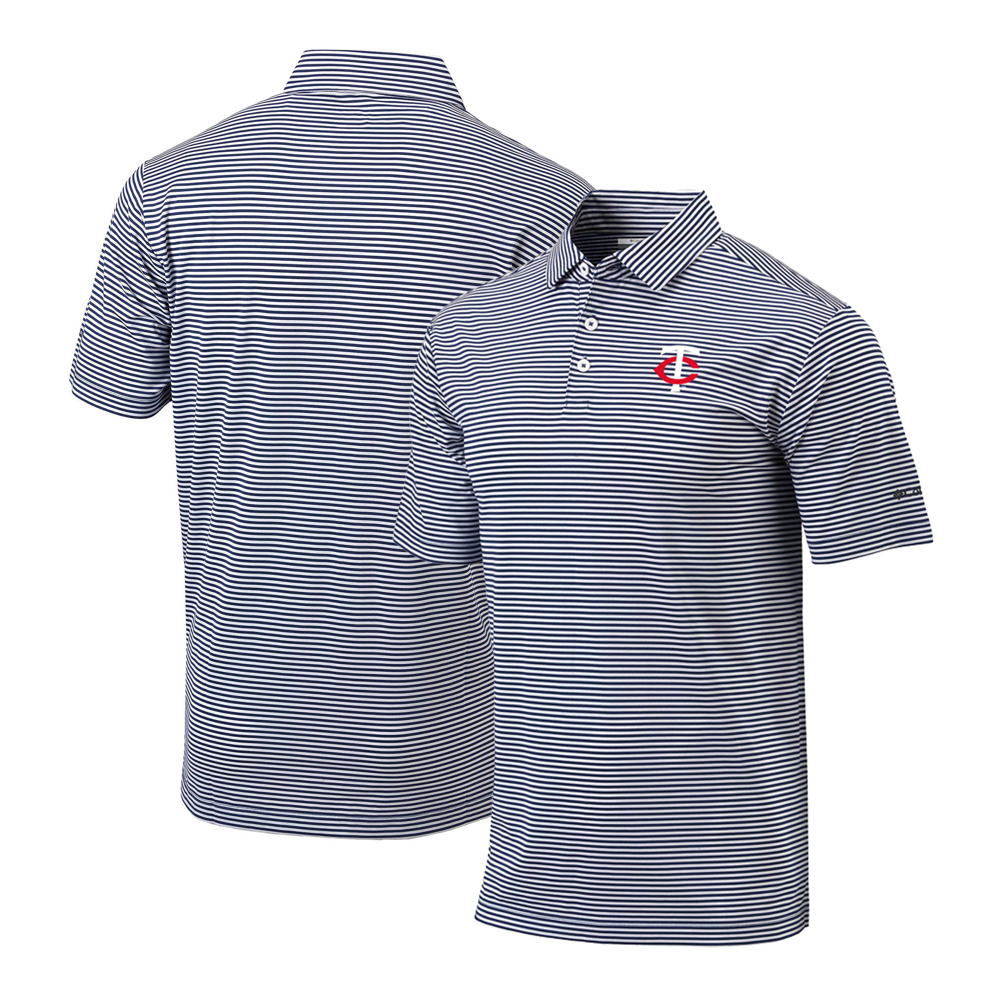 Men's Columbia Navy Minnesota Twins Omni-Wick Club Invite Polo - Image 2