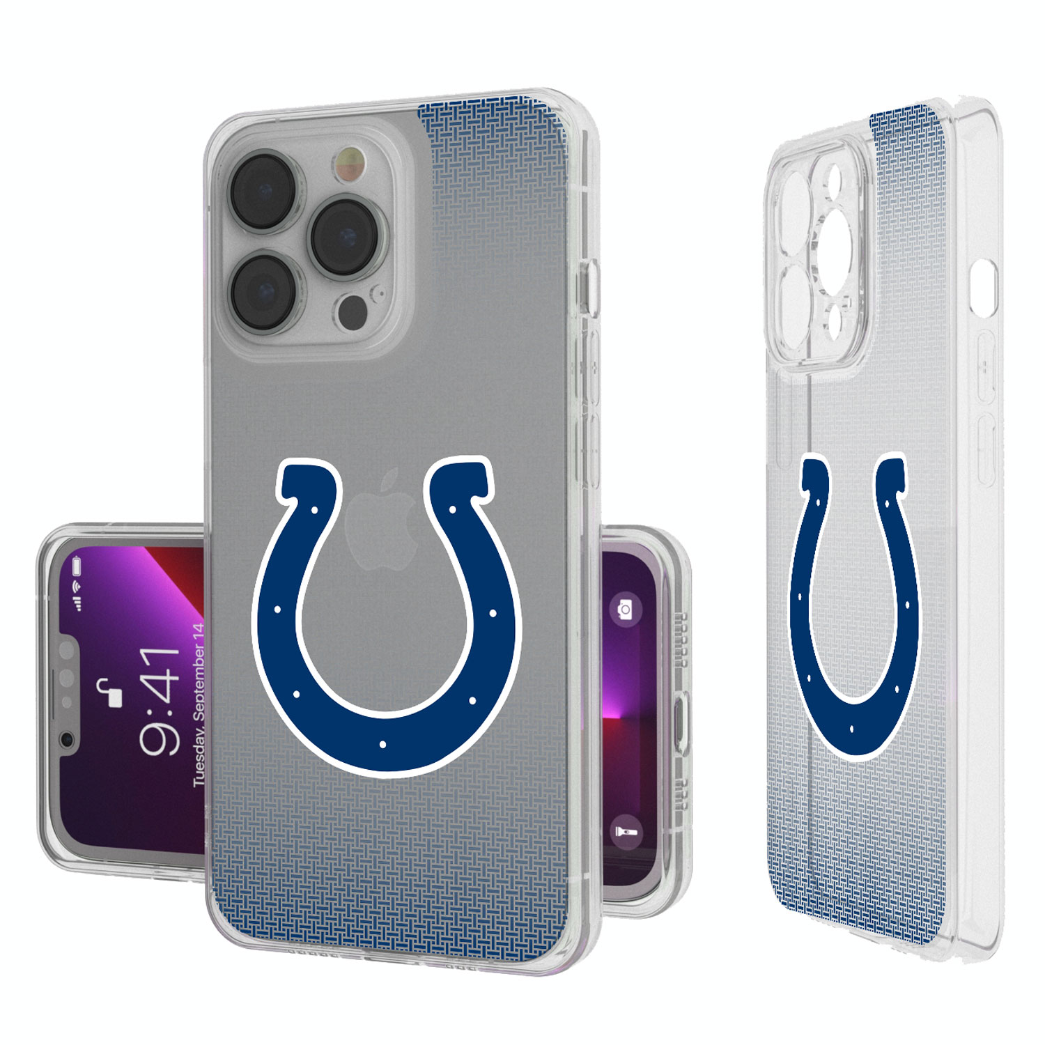 Indianapolis Colts Linen Logo iPhone Clear Case