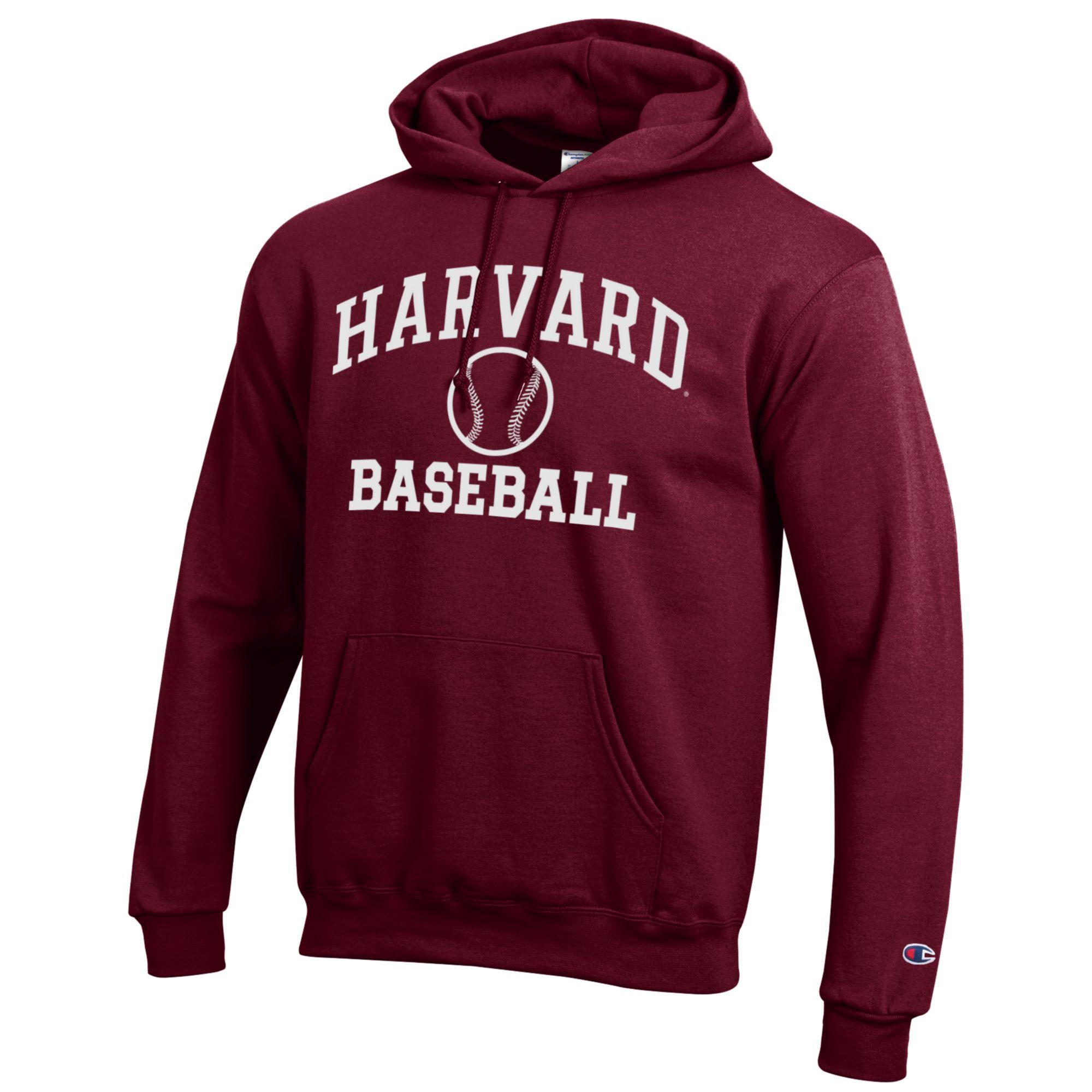 Men's Champion Crimson Harvard Crimson Icon Baseball Powerblend Pullover Hoodie - Image 6