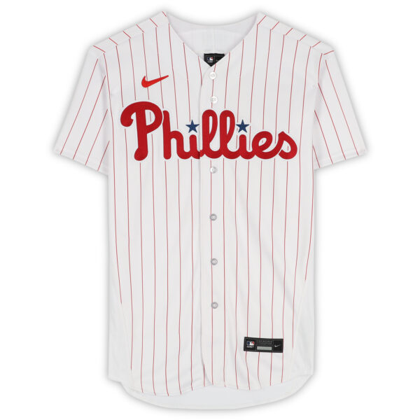 Zack Wheeler Philadelphia Phillies Autographed Nike White Authentic Jersey with "Ring The Bell" Inscription - Image 8