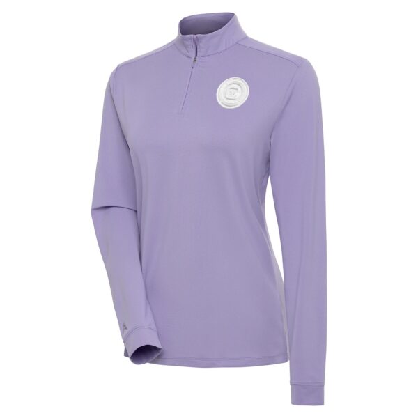 Women's Antigua Purple Chicago Fire Finish Quarter-Zip Jacket