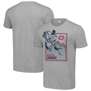 Men's Starter Heather Gray Montreal Canadiens Player Grid T-Shirt