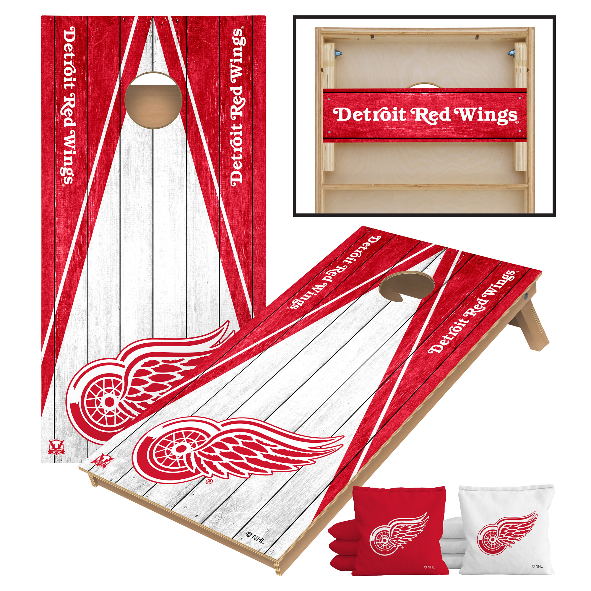 Victory Tailgate Detroit Red Wings 2' x 4' Tournament Cornhole Board Set