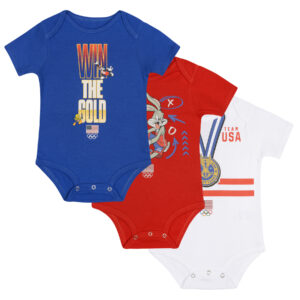 Newborn & Infant  Red Team USA Looney Tunes Three-Pack Bodysuit Set