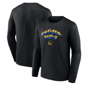 Men's  Black Golden State Warriors Japanese Heritage Long Sleeve T-Shirt
