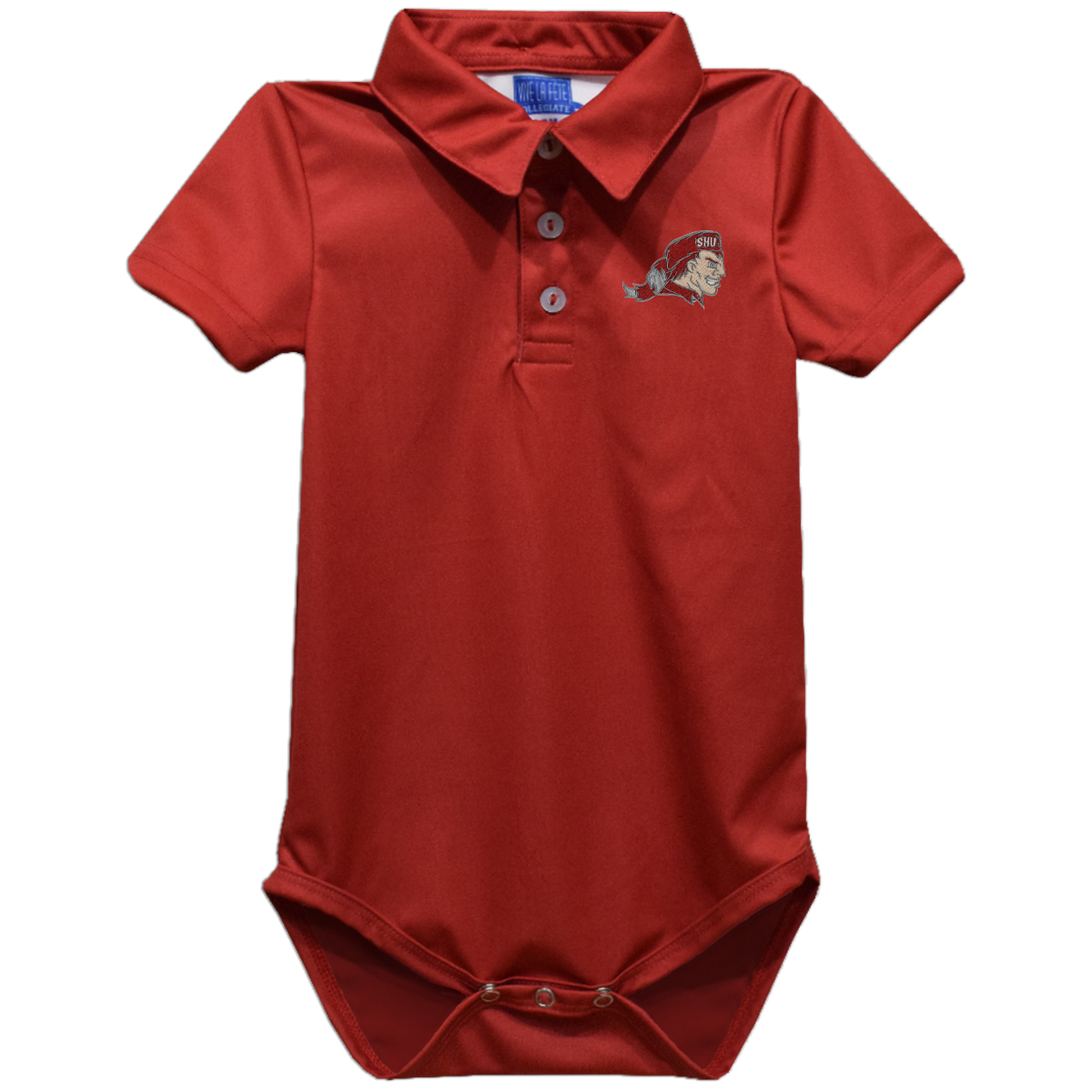 Infant Vive La Fete Red Sacred Heart Pioneers Polo Bodysuit