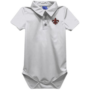 Infant Vive La Fete White Louisiana Ragin' Cajuns Polo Bodysuit