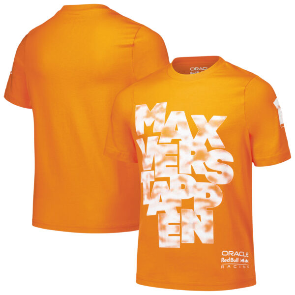 Youth Max Verstappen Orange Red Bull Racing Expression Driver T-Shirt - Image 5