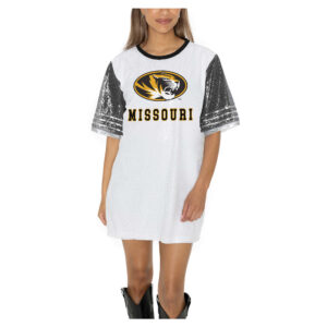 Women's Gameday Couture  White Missouri Tigers Full Sequin Jersey Dress