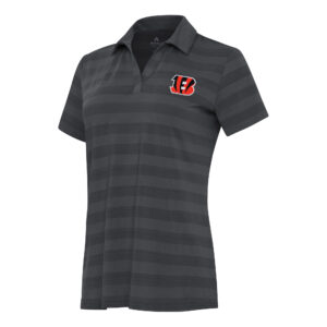 Women's Antigua  Pewter Cincinnati Bengals Tunnel Polo