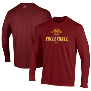 Men's Under Armour Cardinal Iowa State Cyclones Volleyball Performance Long Sleeve T-Shirt