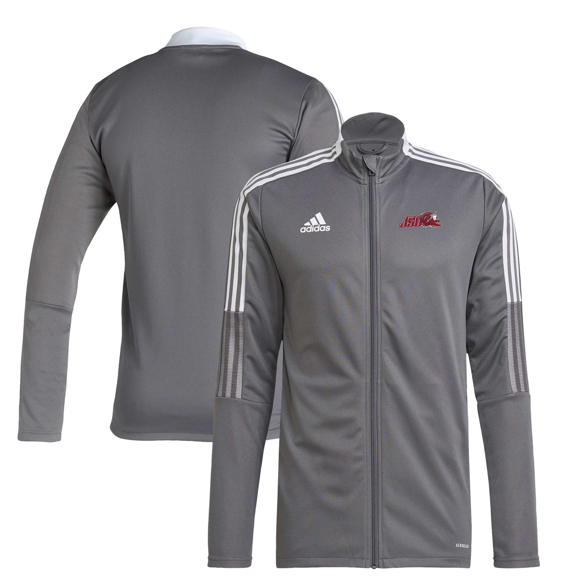 Men's adidas Gray Jacksonville State Gamecocks Tiro 21 AEROREADY Full-Zip Track Jacket