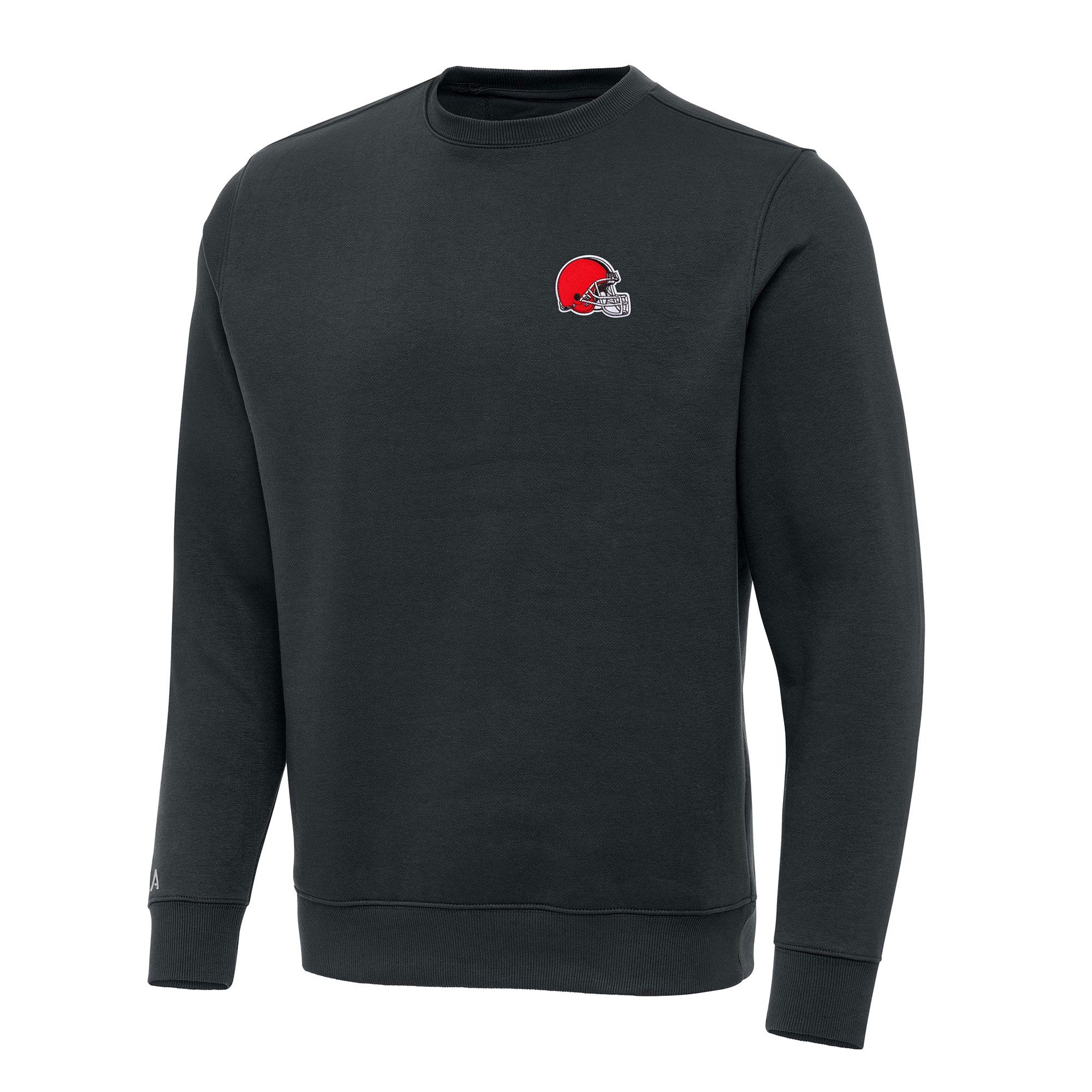 Men's Antigua Charcoal Cleveland Browns Victory Pullover Sweatshirt