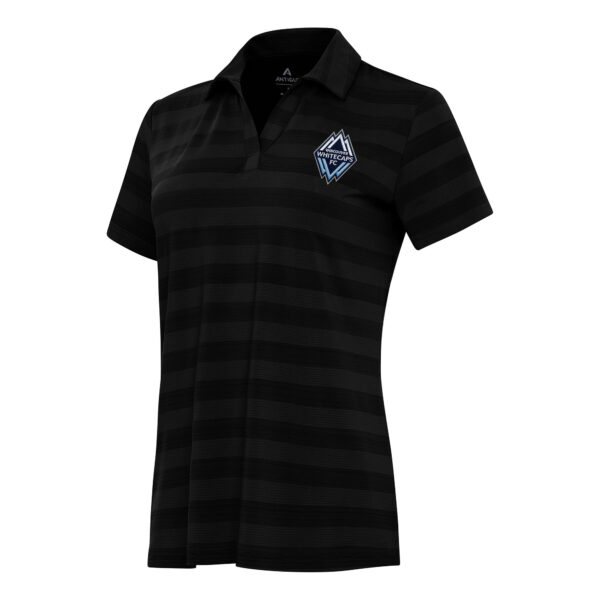 Women's Antigua Black Vancouver Whitecaps FC Tunnel Polo