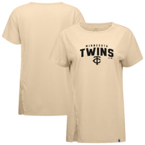 Women's Levelwear Khaki Minnesota Twins Influx Team Arch T-Shirt