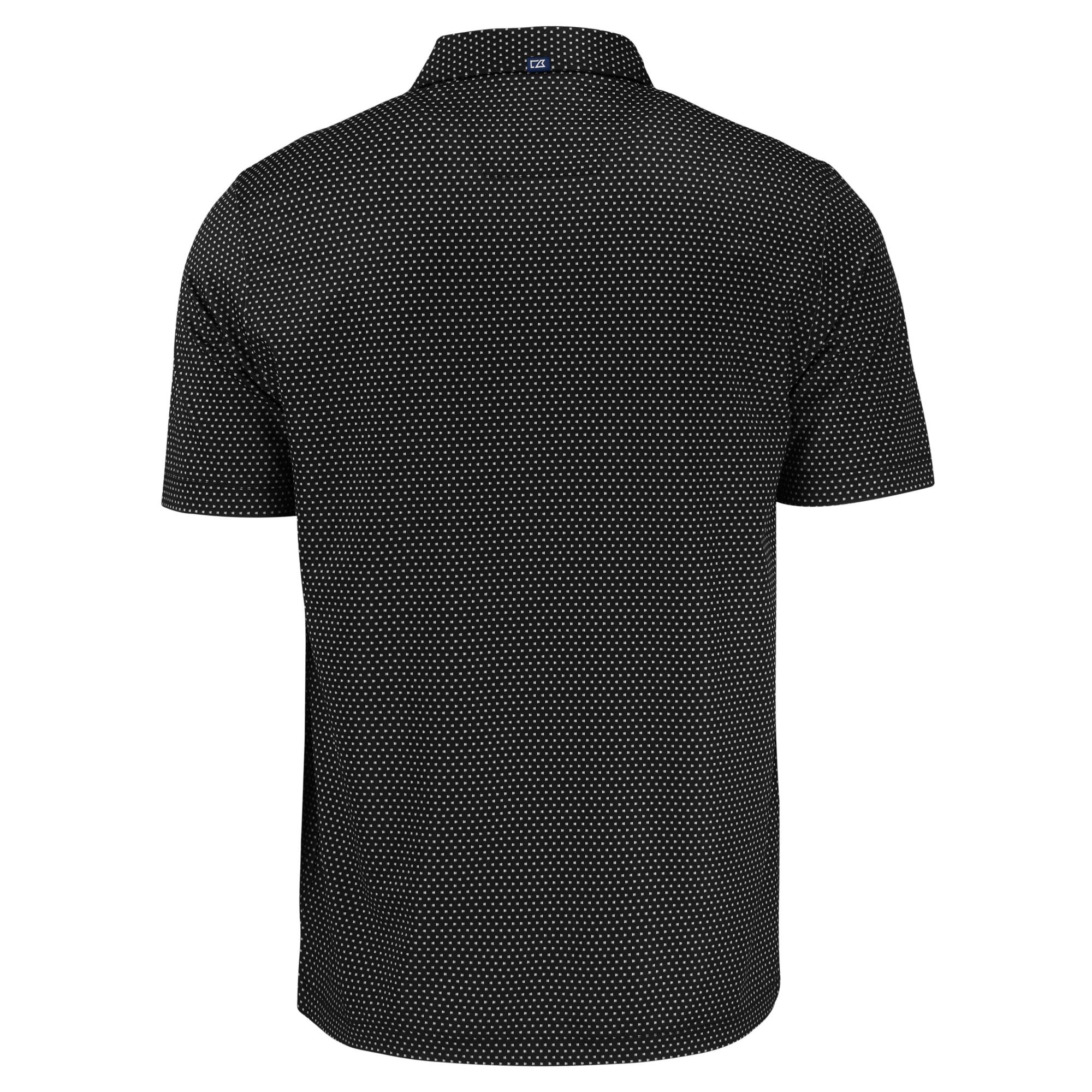 Men's Cutter & Buck Black Washington Commanders Pike Eco Shadow Check Print Recycled Polo - Image 4