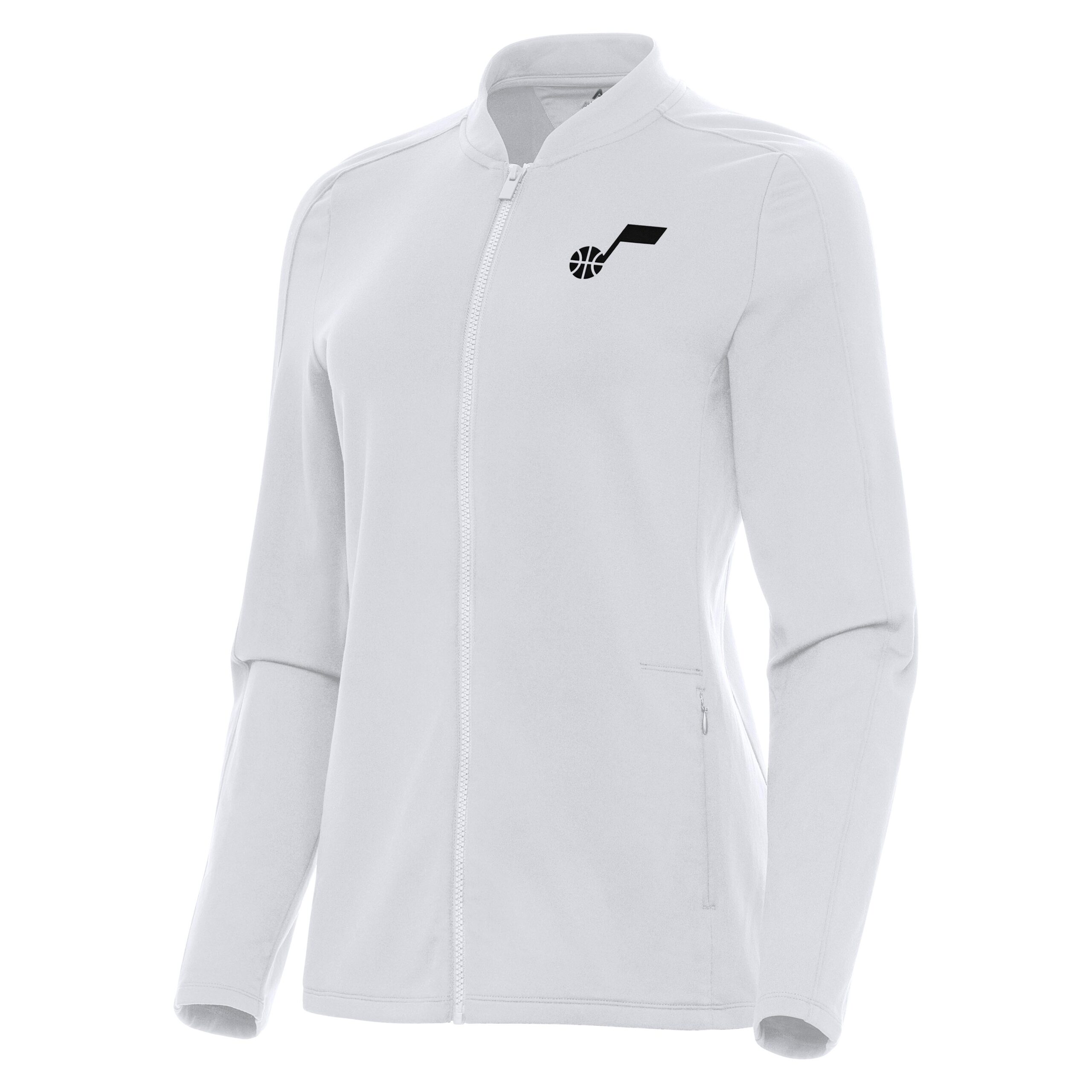 Women's Antigua White Utah Jazz Continual Full-Zip Jacket