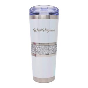White West Virginia Mountaineers 20oz. MyBevi Rhinestone Hollywood Tumbler