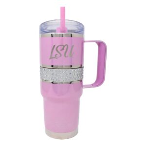 Pink LSU Tigers 32oz. MyBevi Rhinestone Hollywood Travel Mug