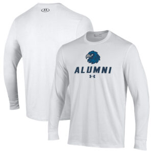 Men's Under Armour  White Monmouth Hawks Alumni Performance Long Sleeve T-Shirt