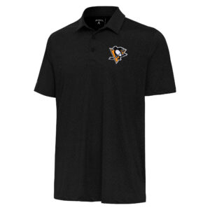 Men's Antigua  Black Pittsburgh Penguins Whirl Polo
