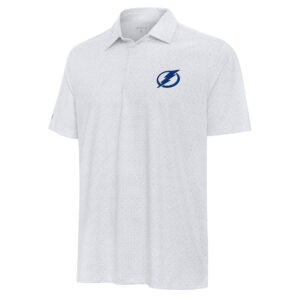 Men's Antigua  White Tampa Bay Lightning Whirl Polo