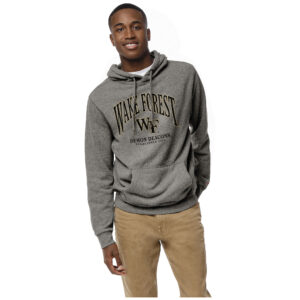 Men's League Collegiate Wear Heather Gray Wake Forest Demon Deacons Heritage Tri-Blend Pullover Hoodie