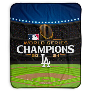Pegasus Los Angeles Dodgers 2024 World Series Champions 50” x 60” Pixel Fleece Blanket