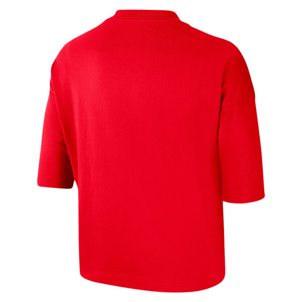 Women's Nike Red WNBA Logowoman Team 13 Cropped Boxy T-Shirt - Image 7