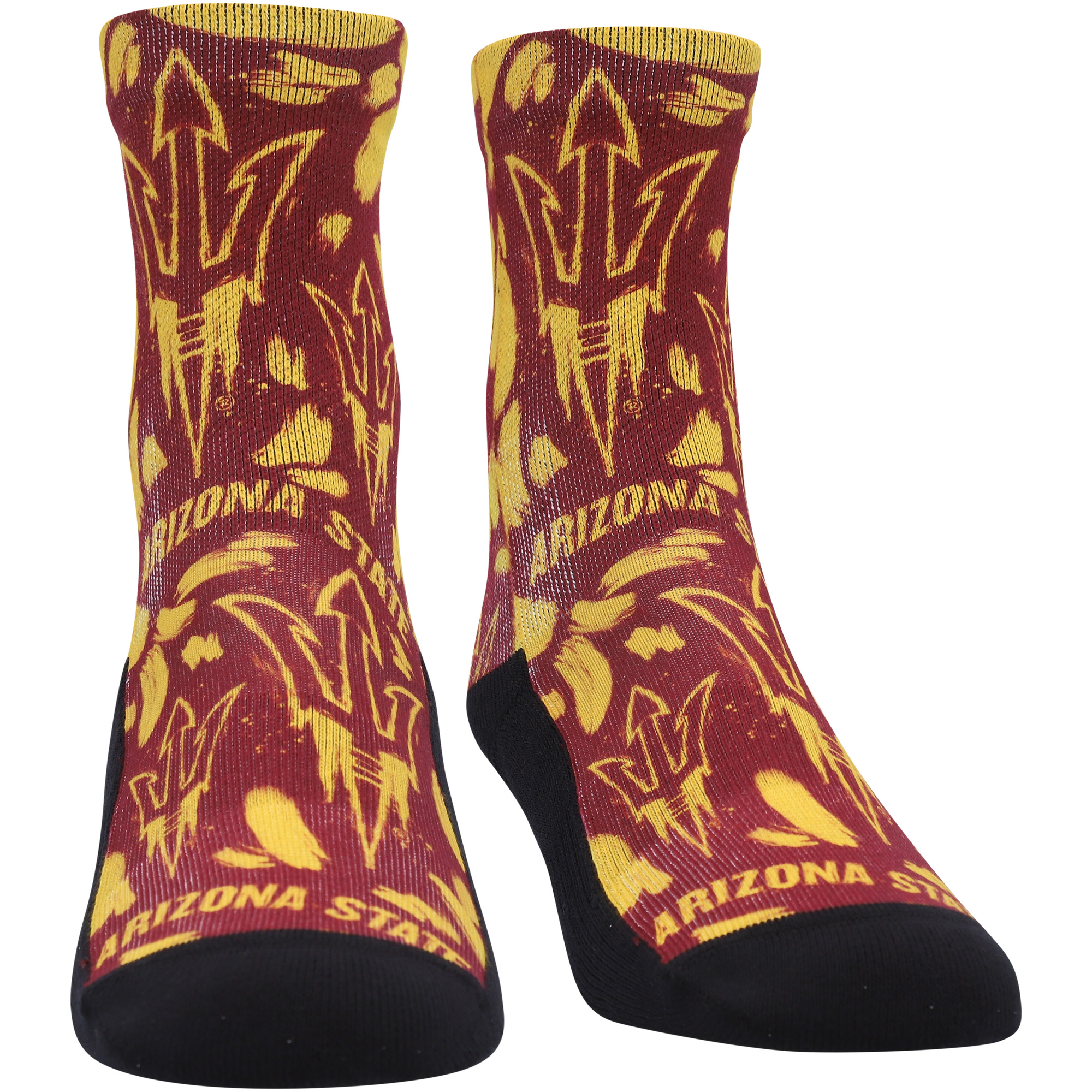 Youth Rock Em Socks Arizona State Sun Devils Allover Logo & Paint Crew Socks - Image 2