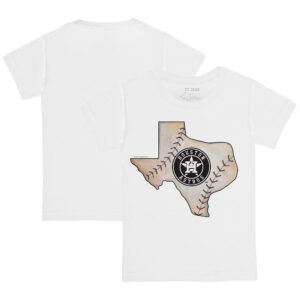 Infant Tiny Turnip White Houston Astros State Outline T-Shirt