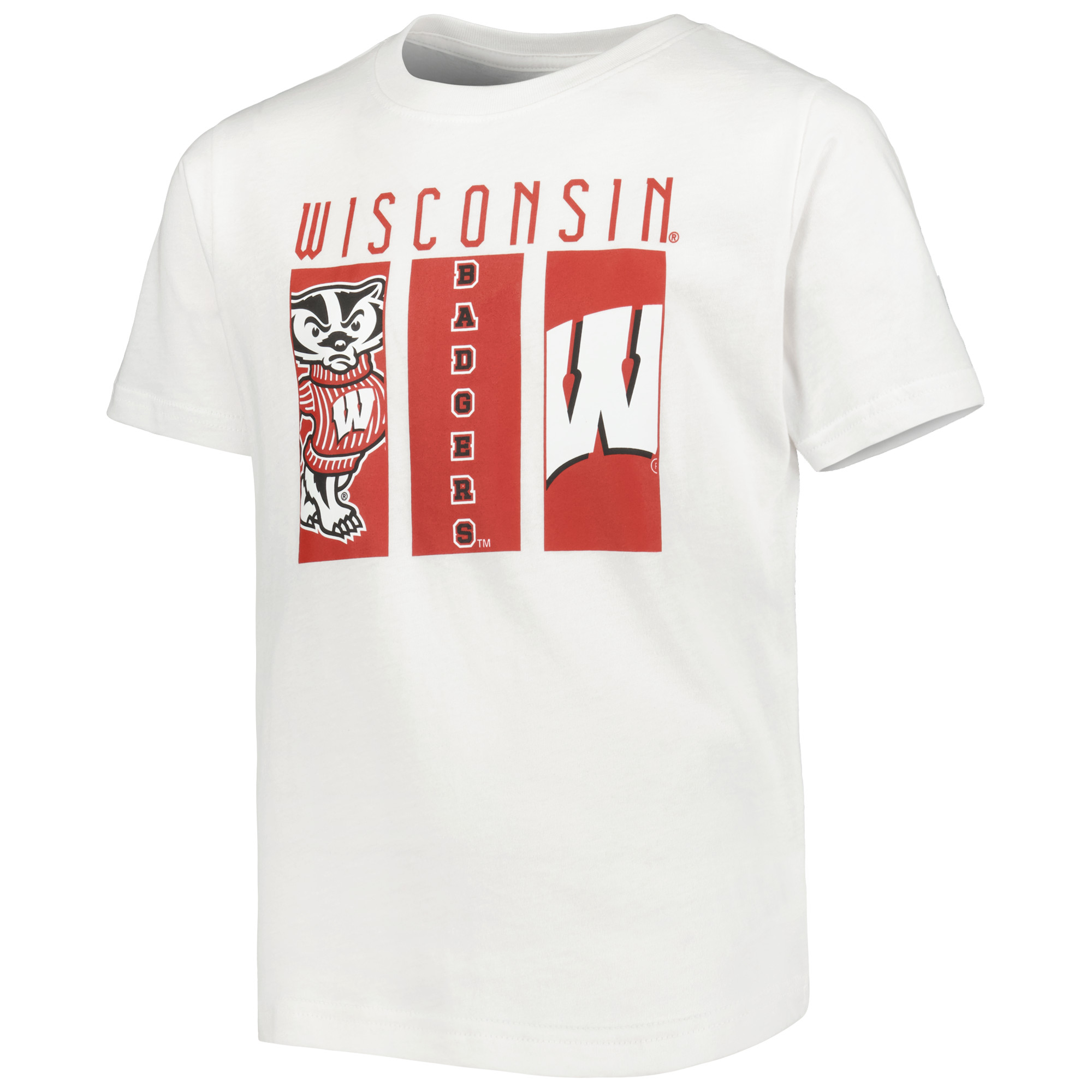 Youth White Wisconsin Badgers T-Shirt - Image 6