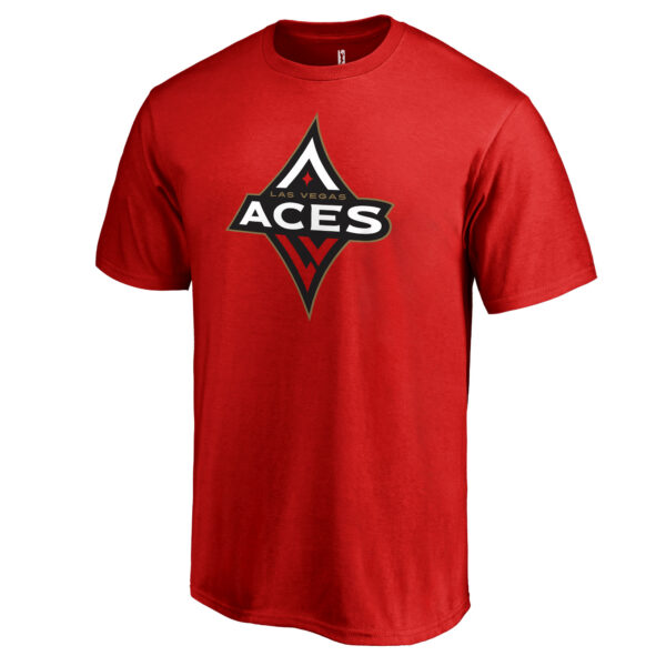 Men's Kelsey Plum Red Las Vegas Aces Backer Name & Number T-Shirt - Image 6