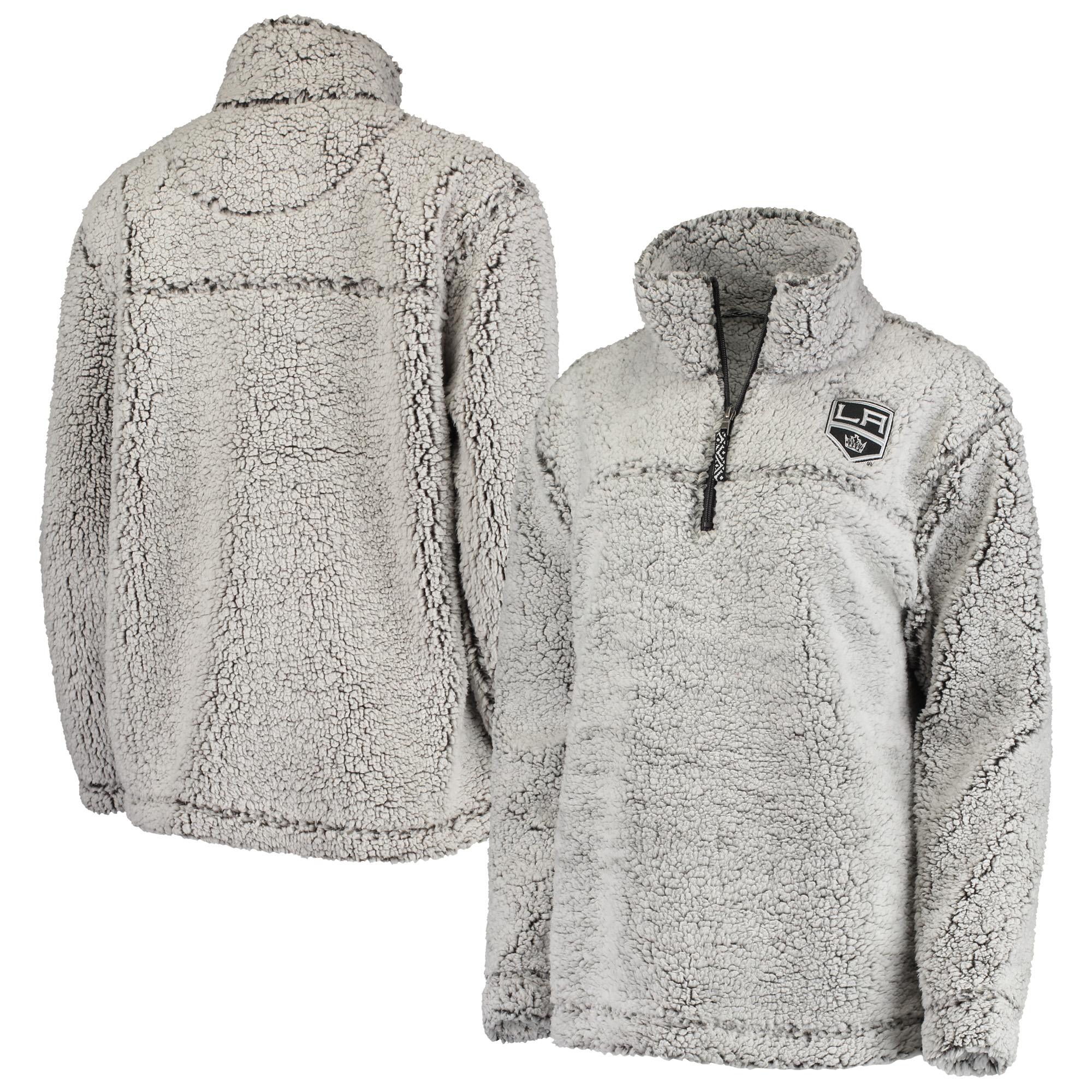 Women's G-III 4Her by Carl Banks Gray Los Angeles Kings Sherpa Quarter-Zip Pullover Jacket - Image 5