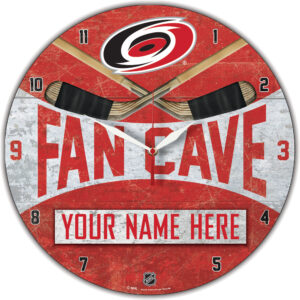 WinCraft Carolina Hurricanes Personalized 14'' Round Wall Clock