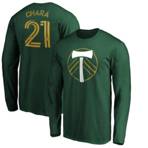 Men's Diego Chara Green Portland Timbers Authentic Stack Player Name & Number Long Sleeve T-Shirt