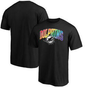 Men's Black Miami Dolphins Pride Logo T-Shirt