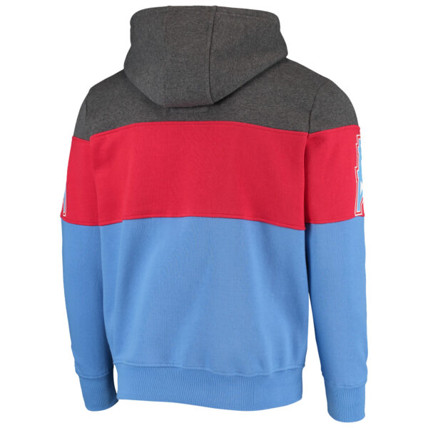 Men's Starter Gray/Red Houston Oilers Extreme Fireballer Throwback Pullover Hoodie - Image 8